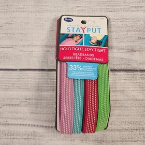 Goody StayPut Kids Headbands 5 Count Multi Color Woven Elastic No Slip 22251 NEW